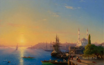 View of Constantinople and the Bosphorus Romantic Ivan Aivazovsky Russian Oil Paintings